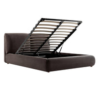 Thera Pillow Headboard Upholstered Bed in Cocoa Chenille – image 31 of 79