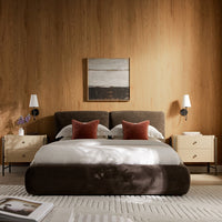 Thera Pillow Headboard Upholstered Bed in Cocoa Chenille – image 22 of 79
