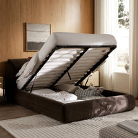 Thera Pillow Headboard Upholstered Bed in Cocoa Chenille – image 24 of 79