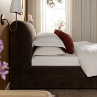Thera Pillow Headboard Upholstered Bed in Cocoa Chenille – image 26 of 79