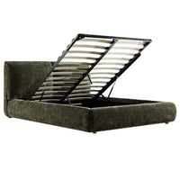 Thera Pillow Headboard Upholstered Bed in Moss Green Chenille – image 71 of 79