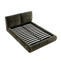 Thera Pillow Headboard Upholstered Bed in Moss Green Chenille – image 72 of 79