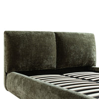 Thera Pillow Headboard Upholstered Bed in Moss Green Chenille – image 75 of 79