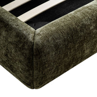 Thera Pillow Headboard Upholstered Bed in Moss Green Chenille – image 78 of 79