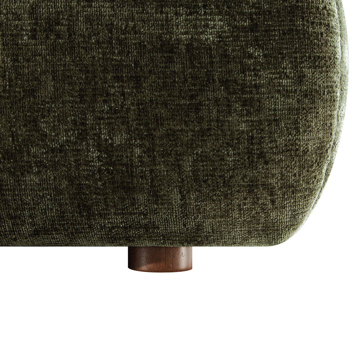 Thera Pillow Headboard Upholstered Bed in Moss Green Chenille