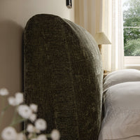 Thera Pillow Headboard Upholstered Bed in Moss Green Chenille – image 65 of 79