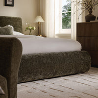 Thera Pillow Headboard Upholstered Bed in Moss Green Chenille – image 66 of 79