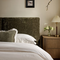Thera Pillow Headboard Upholstered Bed in Moss Green Chenille – image 67 of 79