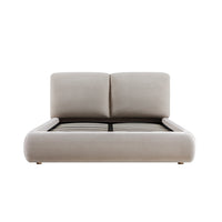 Thera Pillow Headboard Upholstered Bed in Fawn Chenille – image 49 of 79