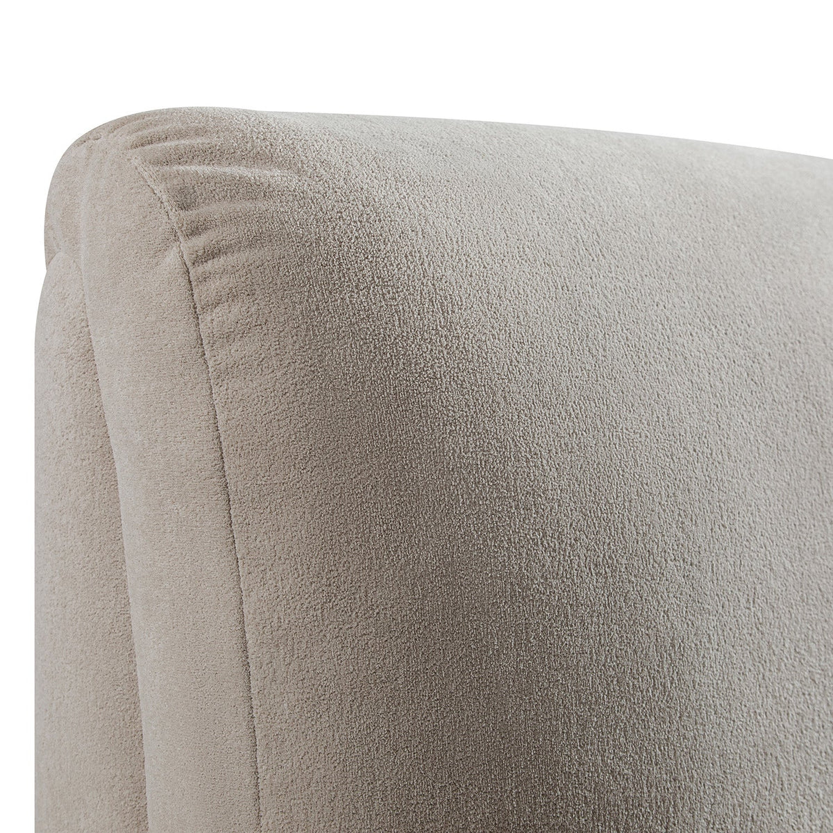 Thera Pillow Headboard Upholstered Bed in Fawn Chenille