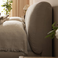Thera Pillow Headboard Upholstered Bed in Fawn Chenille – image 45 of 79