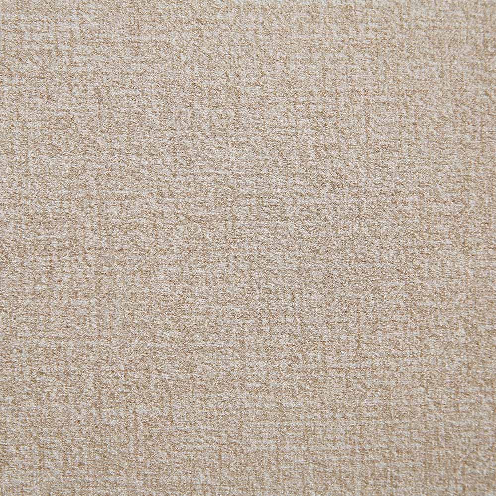 Elystan Oval Headboard Upholstered Bed in Warm Beige Fabric