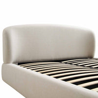 Constance Winged Headboard Ottoman Storage Bed in Beige Linen – image 12 of 69