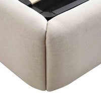 Constance Winged Headboard Ottoman Storage Bed in Beige Linen – image 14 of 69
