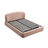 Constance Winged Headboard Ottoman Storage Bed in Musk Blush Boucle – image 45 of 69