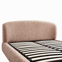 Constance Winged Headboard Ottoman Storage Bed in Musk Blush Boucle – image 48 of 69