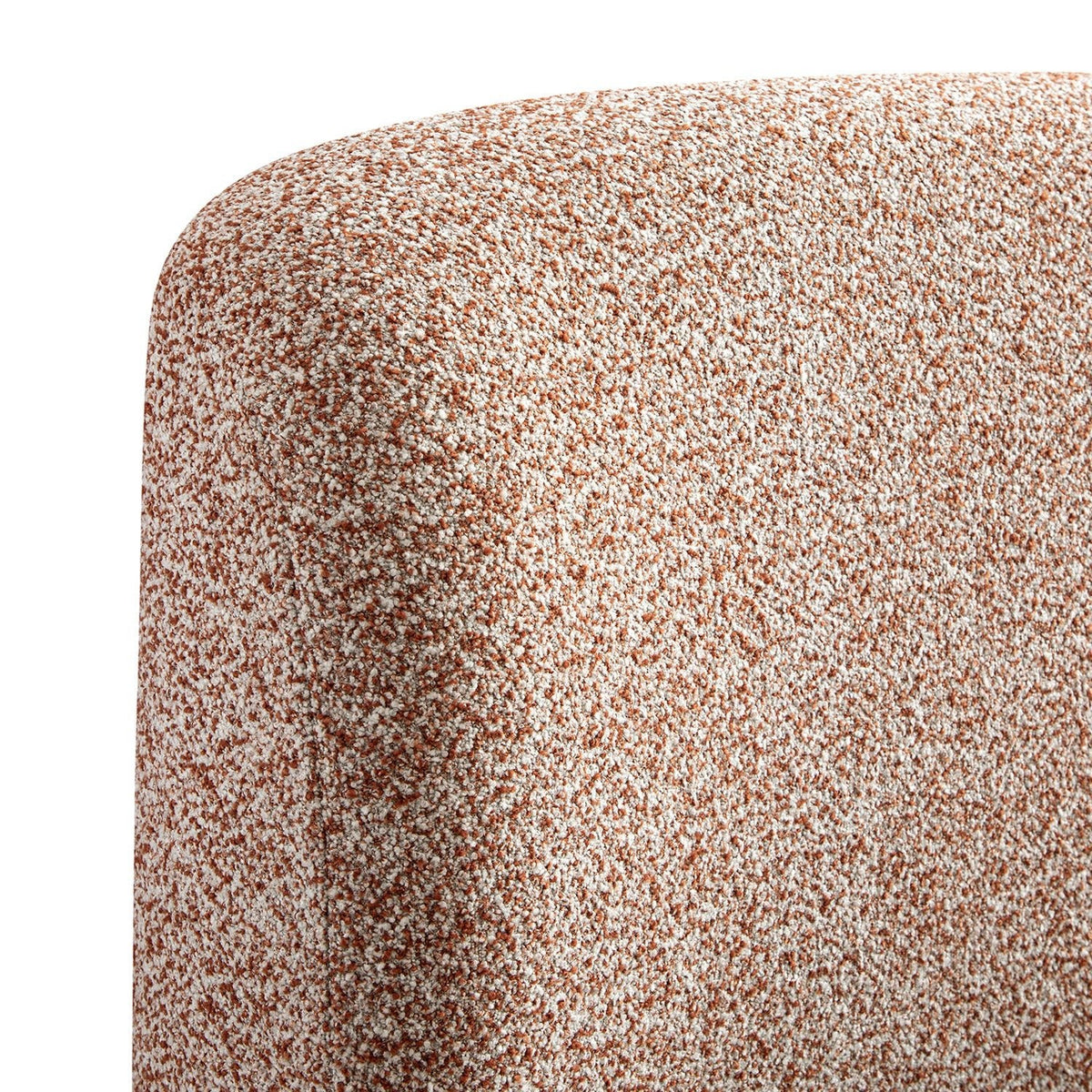 Constance Winged Headboard Ottoman Storage Bed in Musk Blush Boucle