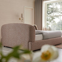 Constance Winged Headboard Ottoman Storage Bed in Musk Blush Boucle – image 36 of 69