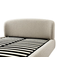 Constance Winged Headboard Ottoman Storage Bed in Light Taupe Boucle – image 29 of 69