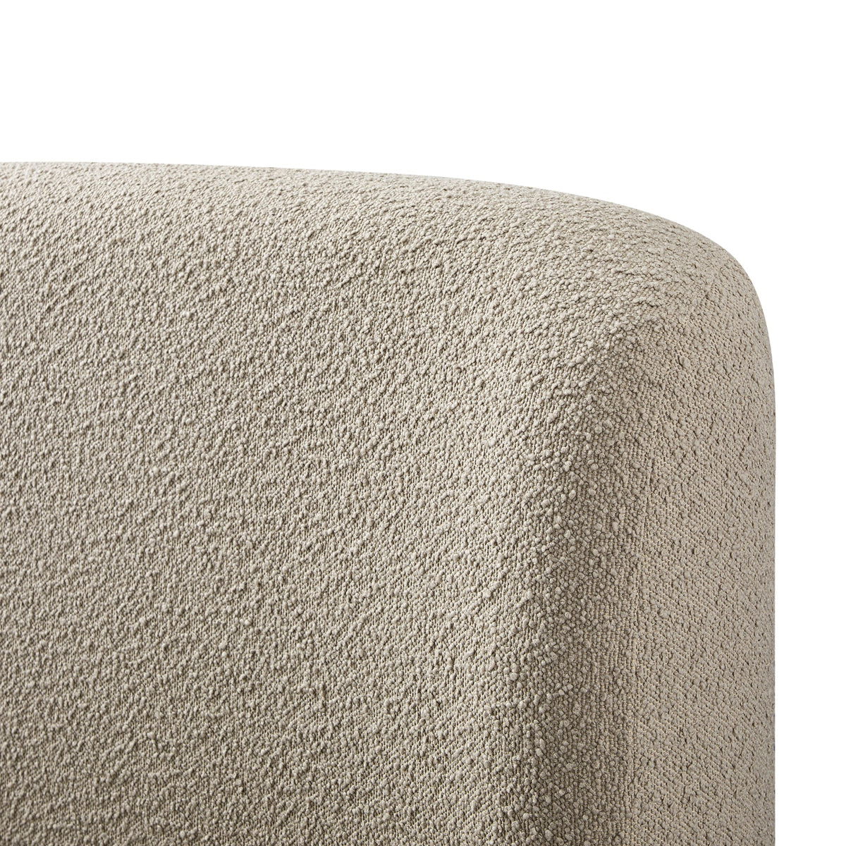 Constance Winged Headboard Ottoman Storage Bed in Light Taupe Boucle