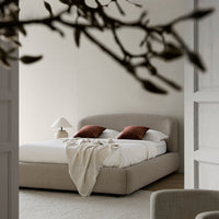 Constance Winged Headboard Ottoman Storage Bed in Light Taupe Boucle – image 17 of 69
