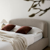 Constance Winged Headboard Ottoman Storage Bed in Light Taupe Boucle – image 21 of 69