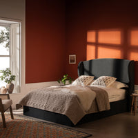 Kimberly Winged Upholstered Storage Bed in Aegean Blue Velvet – image 1 of 88