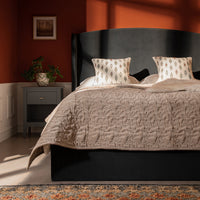 Kimberly Winged Upholstered Storage Bed in Aegean Blue Velvet – image 5 of 88