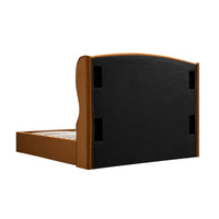 Kimberly Winged Upholstered Storage Bed in Cinnamon Velvet – image 32 of 88