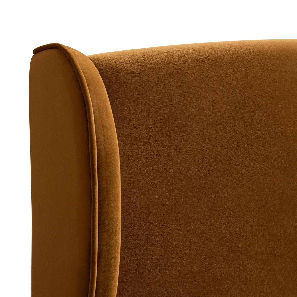 Kimberly Winged Upholstered Storage Bed in Cinnamon Velvet