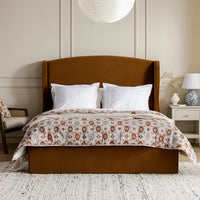 Kimberly Winged Upholstered Storage Bed in Cinnamon Velvet – image 20 of 88