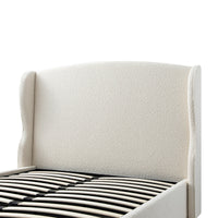 Kimberly Winged Upholstered Storage Bed in Ecru Boucle – image 50 of 88
