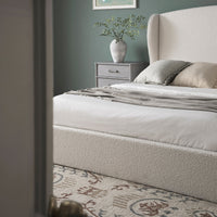 Kimberly Winged Upholstered Storage Bed in Ecru Boucle – image 42 of 88