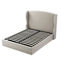 Kimberly Winged Upholstered Storage Bed in Sand Fabric – image 63 of 88