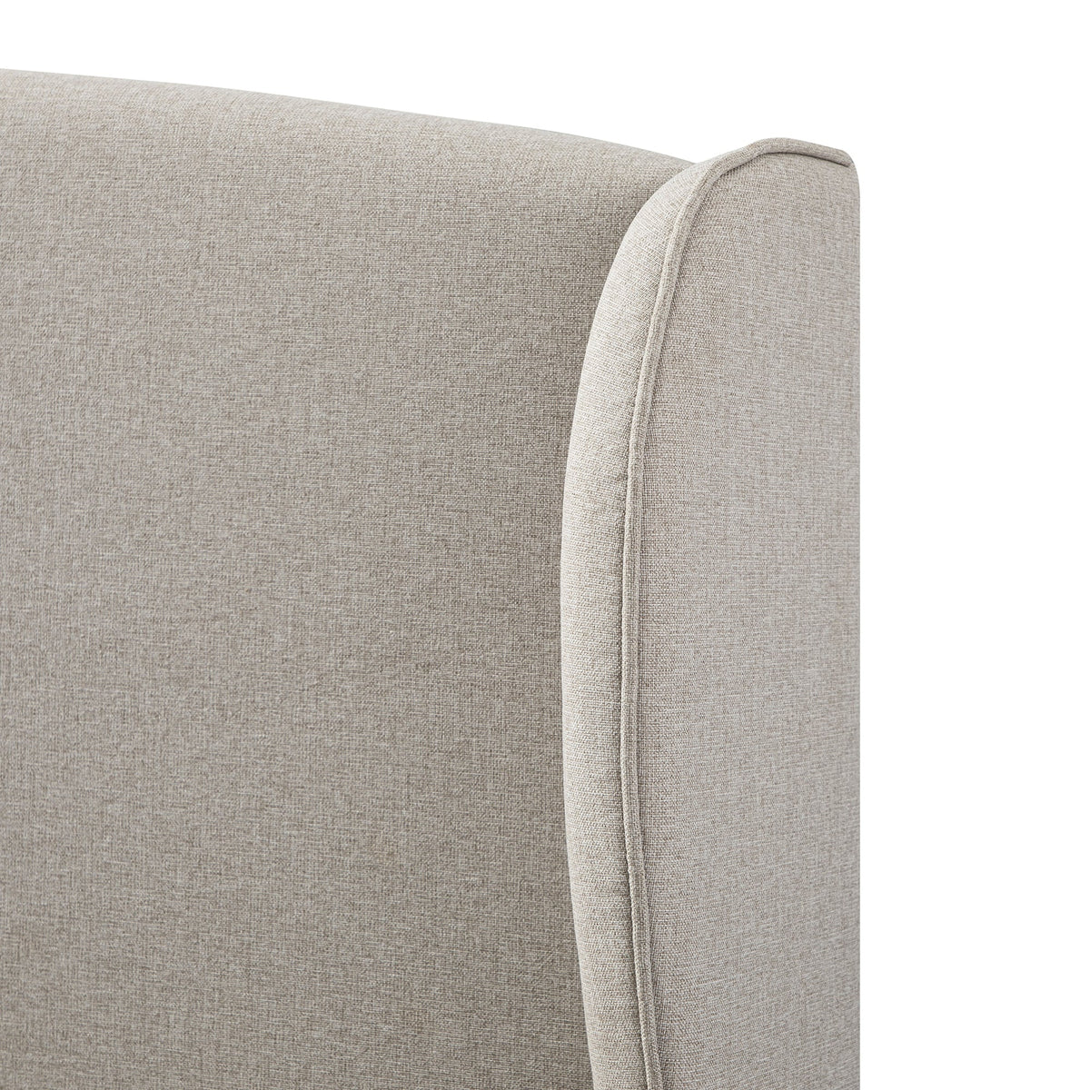 Kimberly Winged Upholstered Storage Bed in Sand Fabric