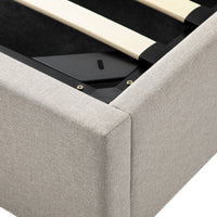 Kimberly Winged Upholstered Storage Bed in Sand Fabric – image 71 of 88