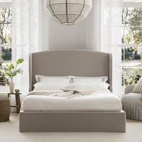 Kimberly Winged Upholstered Storage Bed in Sand Fabric – image 55 of 88