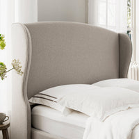 Kimberly Winged Upholstered Storage Bed in Sand Fabric – image 58 of 88