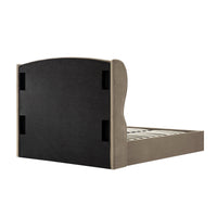 Kimberly Winged Upholstered Storage Bed in Taupe Velvet – image 84 of 88
