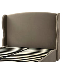 Kimberly Winged Upholstered Storage Bed in Taupe Velvet – image 85 of 88