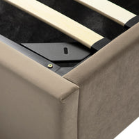 Kimberly Winged Upholstered Storage Bed in Taupe Velvet – image 88 of 88