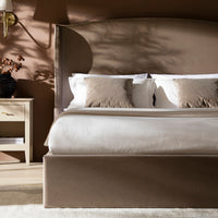 Kimberly Winged Upholstered Storage Bed in Taupe Velvet – image 75 of 88