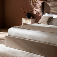 Kimberly Winged Upholstered Storage Bed in Taupe Velvet – image 77 of 88