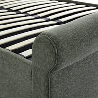 Porchester Ottoman Storage Sleigh Bed in Forest Green Chenille – image 18 of 40