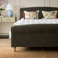 Porchester Ottoman Storage Sleigh Bed in Forest Green Chenille – image 4 of 40