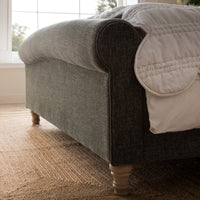 Porchester Ottoman Storage Sleigh Bed in Forest Green Chenille – image 8 of 40