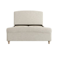 Porchester Ottoman Storage Sleigh Bed in Oatmeal Woven Textured Fabric – image 30 of 40
