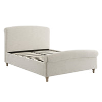 Porchester Ottoman Storage Sleigh Bed in Oatmeal Woven Textured Fabric – image 31 of 40