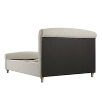Porchester Ottoman Storage Sleigh Bed in Oatmeal Woven Textured Fabric – image 36 of 40