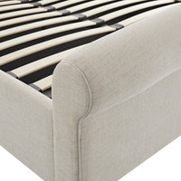 Porchester Ottoman Storage Sleigh Bed in Oatmeal Woven Textured Fabric – image 38 of 40